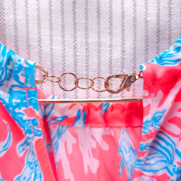 LILLY PULITZER Shirt Tank Top Pink Blue Womens XXS Sleeveless Pink Resortwear‎ - Picture 6 of 10